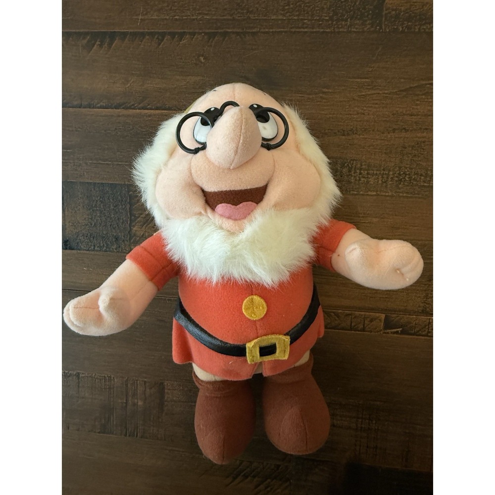 Snow White and The Seven Dwarfs DOC 11" Standing Plush Disney Store Mattel EUC